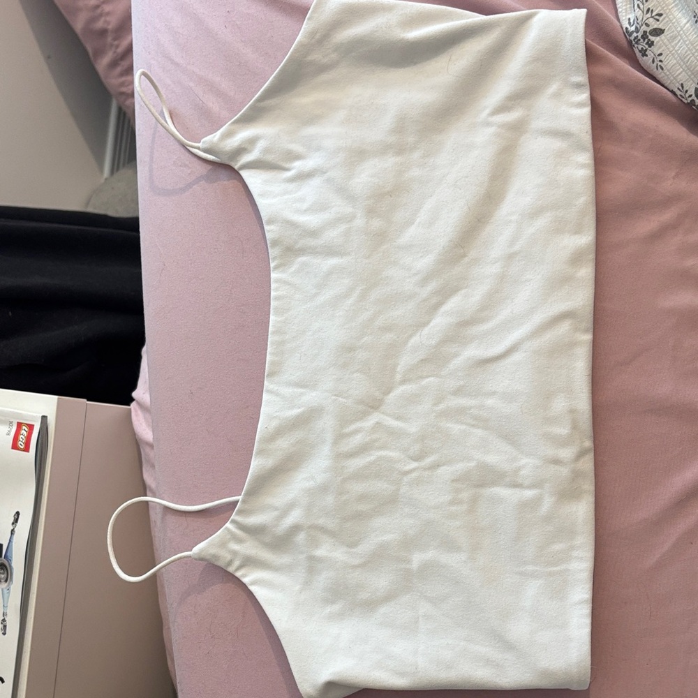 Garage White Bandeau Top